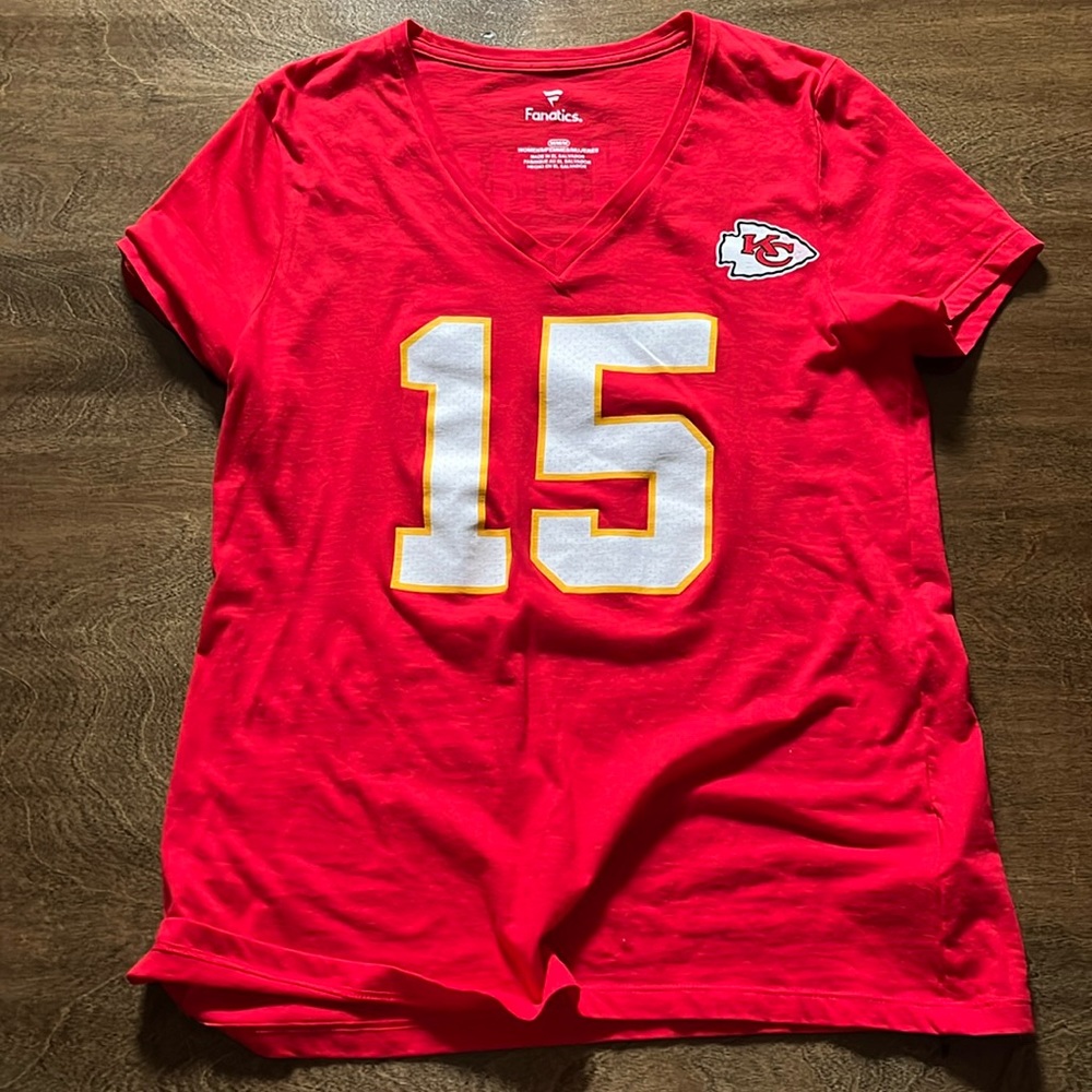 Chiefs shirts, brand is fanatics, size M